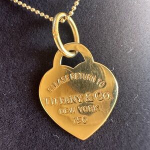 Tiffany & Co. Gold Heart Tag Necklace